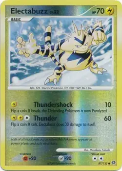 1x Electabuzz - 87/132 - Common - Reverse Holo Lightly Played Pokemon Diamond & - Image 1