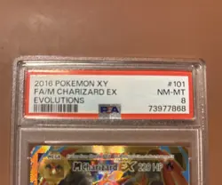 2016 Pokemon XY FA/M CHARIZARD EX EVOLUTIONS NM-MT PSA 8 #101 - Image 2