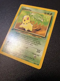 Chikorita 54/111 Neo Genesis 1st First Edition Pokemon Card In Mint Condition - Image 3