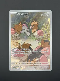 Pokemon Card Spearow Illustration Rare ME01: Mega Evolution 151/132 NM - Image 1