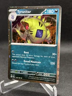 135/193 TYRANITAR HOLO PALDEA EVOLVED POKEMON CARD - Image 2