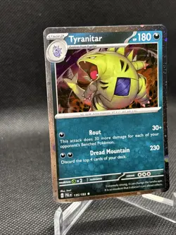 135/193 TYRANITAR HOLO PALDEA EVOLVED POKEMON CARD - Image 3