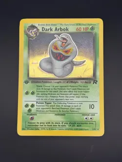 Dark Arbok 2/82 Team Rocket 1st Ed Holo Rare WotC Vintage Pokemon TCG Card - Image 1
