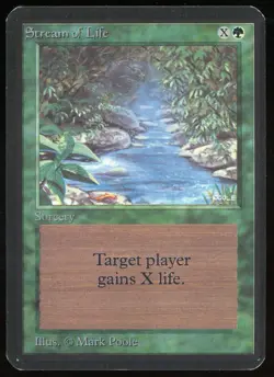 1993 MTG Magic the Gathering Card Alpha Stream of Life Raw NM Gaming Card TCG - Image 1