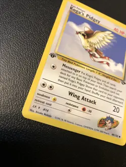 Koga's Pidgey 49/132 Gym Challenge 1st First Edition Pokemon Card Mint - Image 2