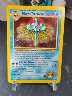 Misty’s Tentacruel 10/132 Gym Heroes Holo Rare Vintage Pokemon Card LP - Image 1