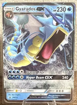 Pokemon Card TCG Gyarados GX SM212 Sun & Moon Promos Black Star Promo Holo - Image 1