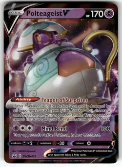 Polteageist V SWSH021 SWSH: Sword & Shield Promo Cards NM Pokemon Card TCG - Image 1