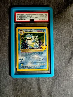 PSA 10 Blastoise 2/102 Pokemon Celebrations Classic Collection Holo Graded Card - Image 1