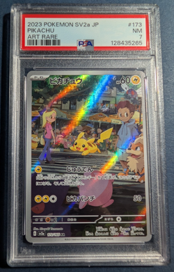 Pokemon TCG Scarlet Violet Pikachu Holo Illustration Card 173/165 JP PSA 7 NM - Image 1