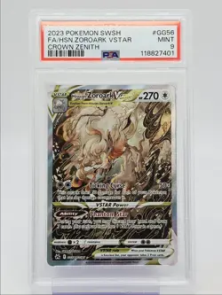 HISUIAN ZOROARK VSTAR 2023 POKEMON CROWN ZENITH RARE A GG56/GG70 PSA 9 Q0004 - Image 1