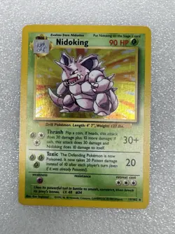 Pokemon Nidoking Holo Rare TCG Card 11/102 Base Set - Image 1