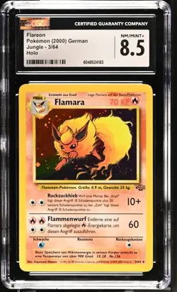 Pokemon Jungle FLAREON/FLAMRA Holo German CGC 8.5 (4183) Graded Power - Image 1