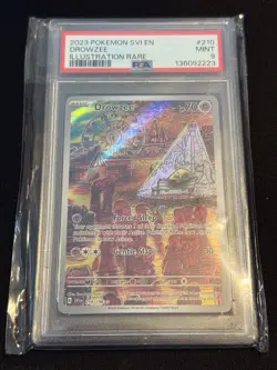2023 POKEMON SVI EN-SCARLET & VIOLET ILLUSTRATION RARE #210 DROWZEE PSA 9 - Image 1