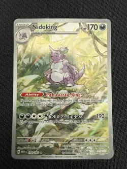 Nidoking 174/165 Illustration Rare Pokemon 151 SV MEW EN NM - Image 1