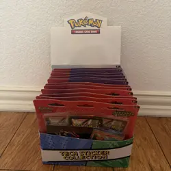 Pokemon Ascended Heroes Tech Sticker Collection 6x6 Set Of 12 Full Box In Hand - Image 1