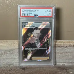 Pokemon TCG Boss's Orders Giovanni Full Art PSA 10 Rebel Clash 189/192 - Image 1