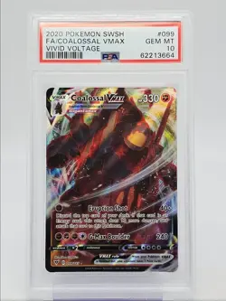 COALOSSAL VMAX 2020 POKEMON VIVID VOLTAGE RARE 099/185 PSA 10 Q0004 - Image 1