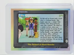 EP9 THE SCHOOL OF HARD KNOCKS 2000 TOPPS POKEMON TV ANIMATION FOIL Q2371 - Image 2