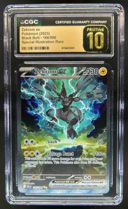 2025 Pokemon Zekrom ex Special Illustration Rare #166/086 CGC 10 GOLD PRISTINE - Image 1