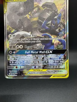 Pokemon TCG Lucario & Melmetal Tag Team GX SM192 Holo Promo Sun & Moon - Damaged - Image 4