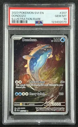 DONDOZO PSA 10 2023 POKEMON SCARLET & VIOLET #207/198 ILLUSTRATION RARE 2079 - Image 1
