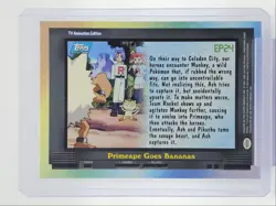EP24 PRIMEAPE GOES BANANAS 2000 TOPPS POKEMON TV ANIMATION FOIL Q2371 - Image 2