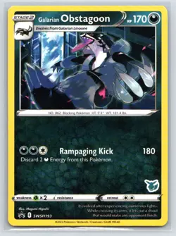 Pokemon Battle Academy 2022 #SWSH193 Galarian Obstagoon Promo - Image 1