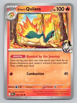 Ethan's Quilava 033/182 Common SV10: Destined Rivals Pokemon - Image 1