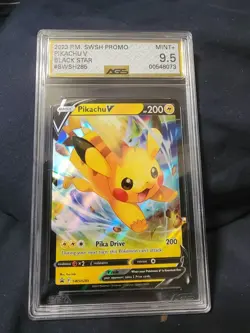 Pikachu V SWSH285 Holographic Black Star Promo Pokemon TCG Near Mint - Image 1