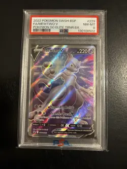 Pokemon Mewtwo V SWSH229 Promo Holo PSA 8 SWSH: Sword & Shield 2022 - Image 1