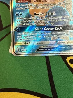 Pokemon TCG Blastoise GX Holo Ultra Rare SM189 Promo HP - Image 3