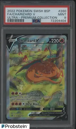 2022 Pokemon SWSH BSP Ultra Premium Collection #260 Fa Charizard V PSA 9 - Image 1