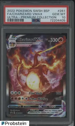 2022 Pokemon SWSH BSP Ultra Premium Collection #261 FA Charizard VMAX PSA 10 - Image 1