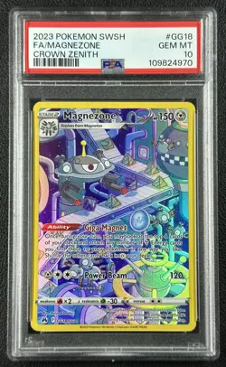 MAGNEZONE PSA 10 2023 POKEMON SWORD & SHIELD CROWN ZENITH #GG18/GG70 FA 4970 - Image 1