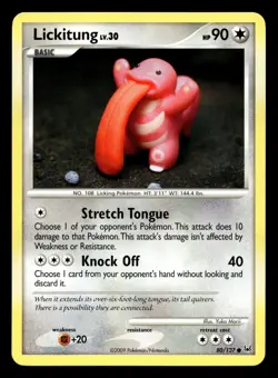 Lickitung 80/127 Common Platinum Pokemon LP - Image 1