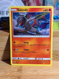 SALANDIT SM154 Sun&Moon Black Star Promo Holo Pokemon TCG Lightly Played - Image 1