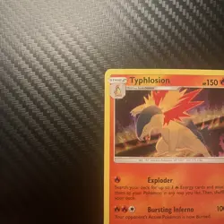 2019 Pokemon TYPHLOSION SM185 BLACK STAR RARE PROMO HOLO LP - Image 3