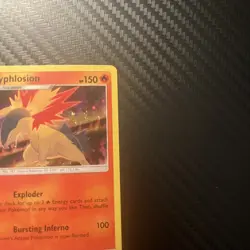 2019 Pokemon TYPHLOSION SM185 BLACK STAR RARE PROMO HOLO LP - Image 4