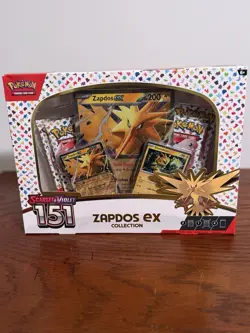 Pokemon TCG Scarlet and Violet 151 Zapdos EX Collection Box Sealed - Image 1