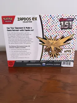 Pokemon TCG Scarlet and Violet 151 Zapdos EX Collection Box Sealed - Image 3