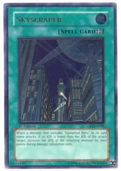 Yugioh! MP Skyscraper - CRV-EN048 - Ultimate Rare - 1st Edition Moderately Playe - Image 1