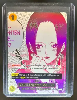 2025 One Piece You'll Frighten Me Alternate Art Azure Sea's Seven #OP14-118 - Image 1