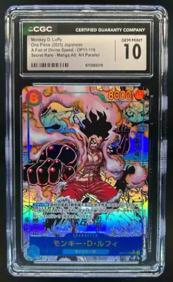 2025 One Piece Monkey.D.Luffy Manga Alternate Art #OP11-118 CGC 10 - Image 1