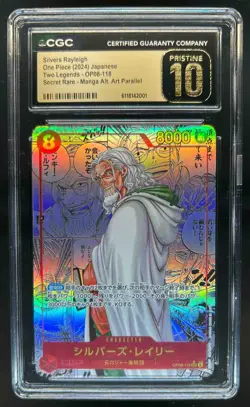 2024 One Piece Legends Silvers Rayleigh Manga Alt Art #OP08-118 CGC 10 PRISTINE - Image 1