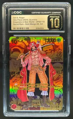 2024 One Piece Gol D. Roger Gold Manga Alt Art #OP09-118b CGC 10 GOLD PRISTINE - Image 1