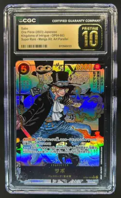 2023 One Piece Kingdoms Of Intrigue Sabo Manga Alt Art #OP04-083 CGC 10 PRISTINE - Image 1