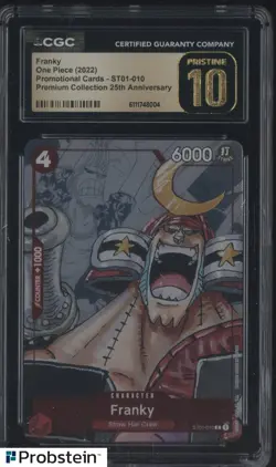 2022 One Piece Promo Premium Collection 25th Anniversary Franky CGC 10 PRISTINE - Image 1