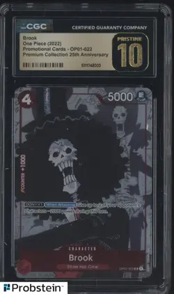 2022 One Piece Promo Premium Collection 25th Anniversary Brook CGC 10 PRISTINE - Image 1