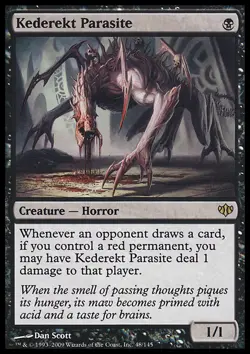 MTG Magic the Gathering Kederekt Parasite (48/147) Conflux LP - Image 1